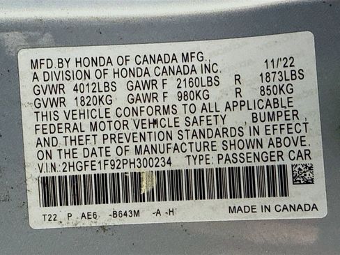 Certified 2023 Honda Civic Touring image 42