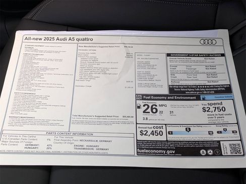 New 2025 Audi A5 2.0T Premium Plus image 18