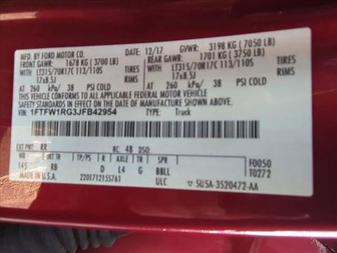 Used 2018 Ford F150 Raptor w/ Equipment Group 802A Luxury image 16