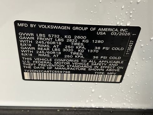 New 2026 Volkswagen Atlas SE FWD image 20