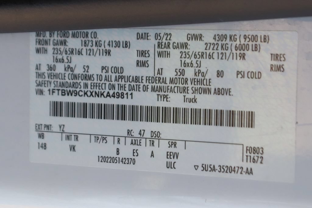 Used 2022 Ford E-Transit Medium Roof RWD image 49