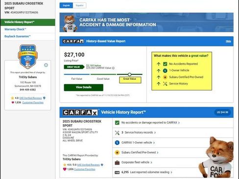 Certified 2025 Subaru Crosstrek 2.5i Sport image 13