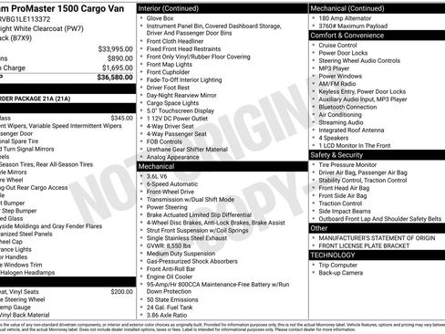 Used 2020 RAM ProMaster 1500 image 4