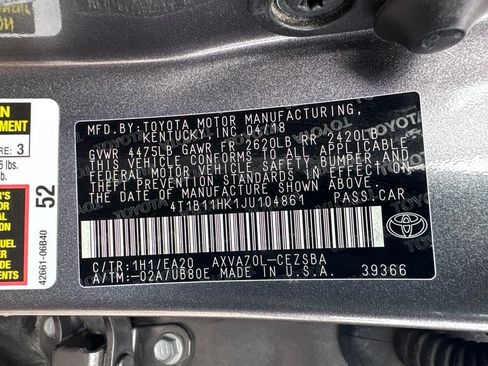 Used 2018 Toyota Camry SE FWD image 40