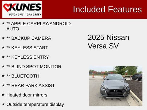 Used 2025 Nissan Versa SV FWD image 2