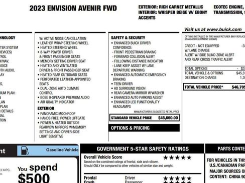 Used 2023 Buick Envision Avenir image 2