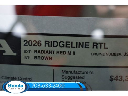 New 2026 Honda Ridgeline RTL image 38