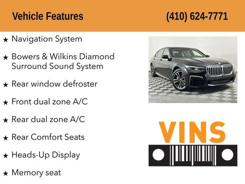 Used 2021 BMW 750i xDrive w/ Luxury Rear Seating Package image 5