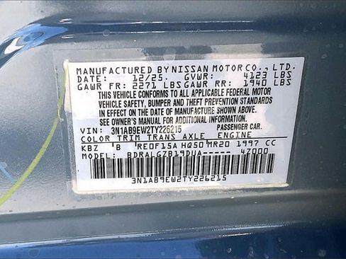 New 2026 Nissan Sentra SL w/ Floor Mat Package image 8