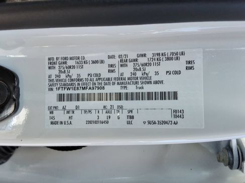 Used 2021 Ford F150 Lariat w/ Equipment Group 502A High AWD/4WD image 42