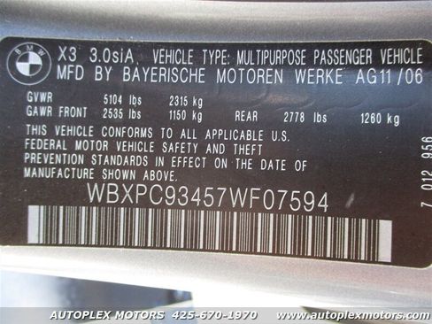 Used 2007 BMW X3 3.0si AWD/4WD image 30