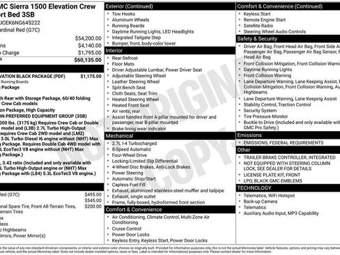 Certified 2022 GMC Sierra 1500 Elevation w/ LPO, Elevation Black Package image 43