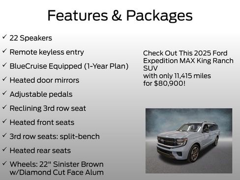 Used 2025 Ford Expedition Max King Ranch AWD/4WD image 8