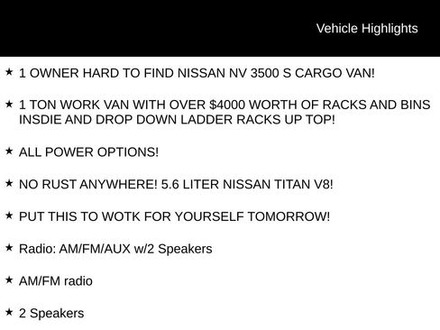 Used 2019 Nissan NV 3500 S image 5