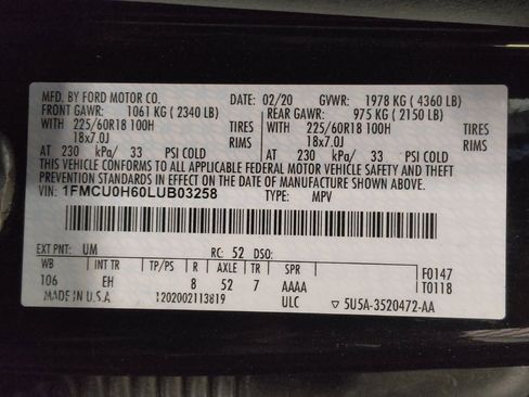 Used 2020 Ford Escape SEL FWD image 33