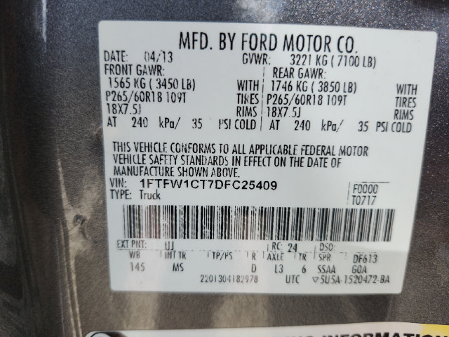 Used 2013 Ford F150 XLT w/ XLT Chrome Pkg RWD image 33