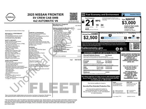 Used 2025 Nissan Frontier SV w/ SV Convenience Package RWD image 45