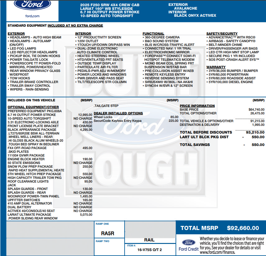 Used 2025 Ford F250 Lariat w/ Lariat Ultimate Package AWD/4WD image 7