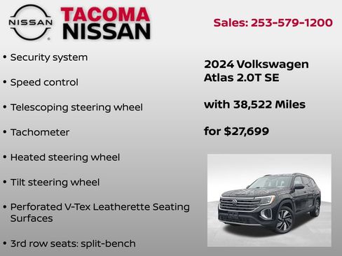 Used 2024 Volkswagen Atlas SE image 12
