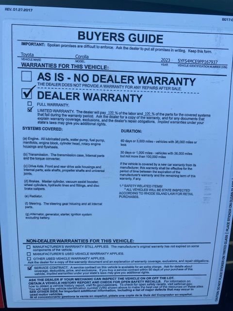Certified 2023 Toyota Corolla SE w/ Carpet Mat Package (TMS) FWD image 42