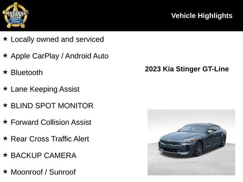 Used 2023 Kia Stinger GT-Line w/ Sun & Sound Package RWD image 2