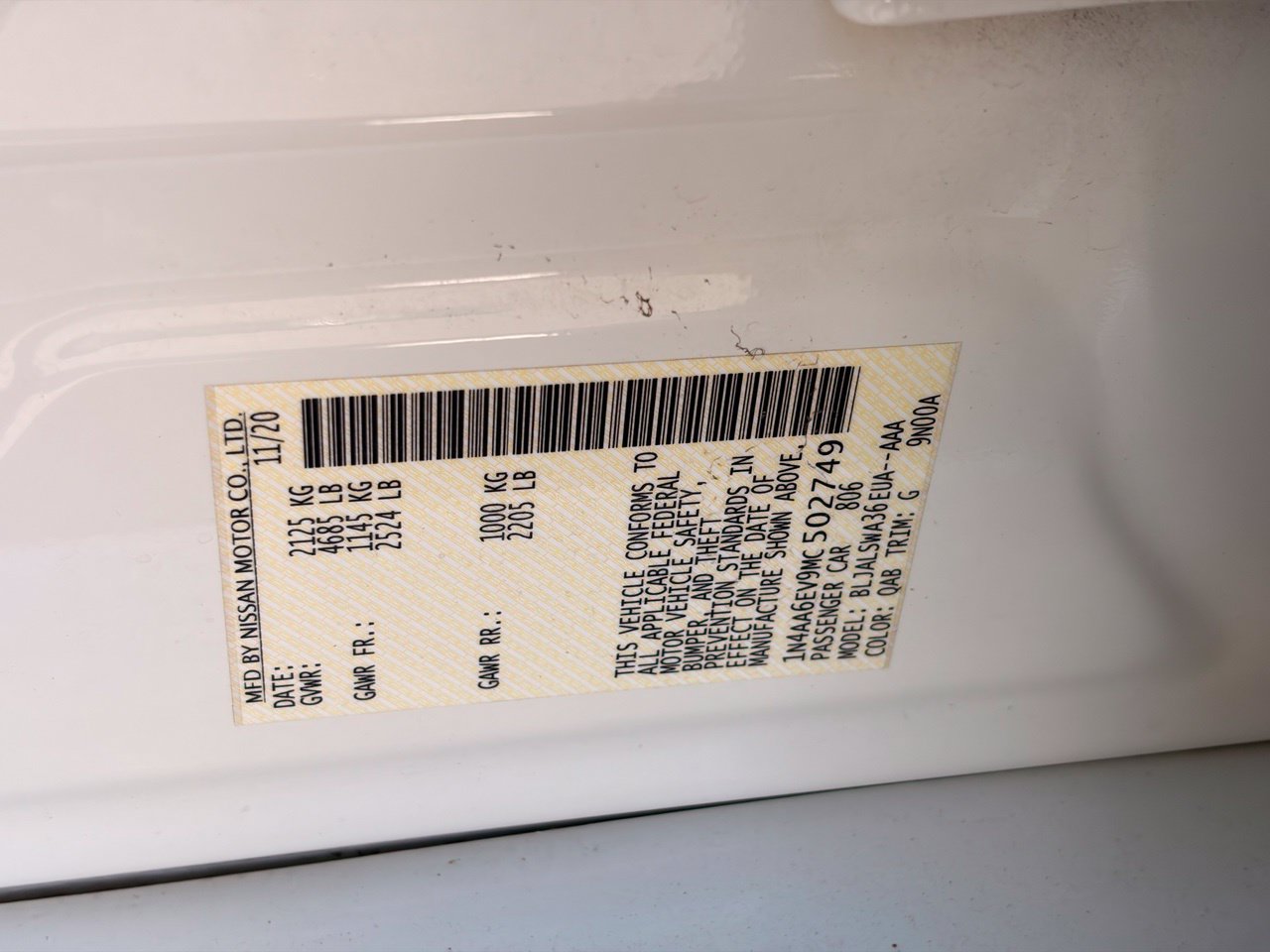 Certified 2021 Nissan Maxima SR w/ Sport Mat Group FWD image 10