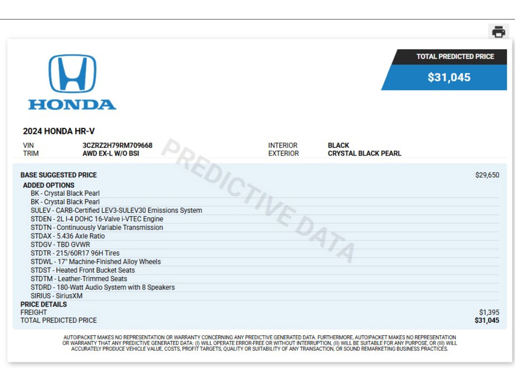 Used 2024 Honda HR-V EX-L image 7