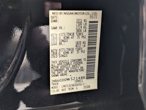 Used 2021 Nissan Titan PRO-4X w/ Pro-4x Convenience Package image 39