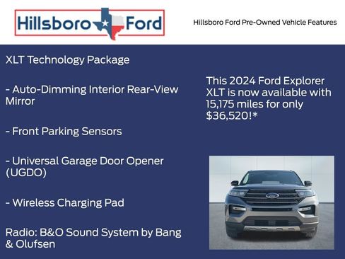 Used 2024 Ford Explorer XLT w/ Equipment Group 202A AWD/4WD image 13