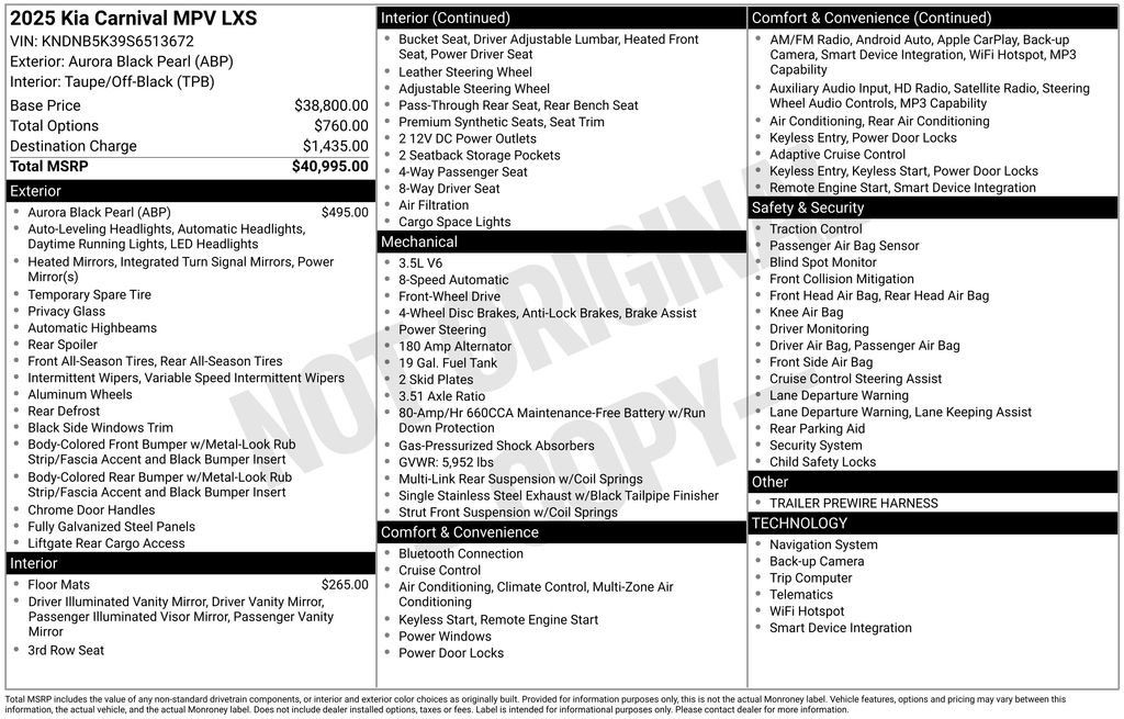 Used 2025 Kia Carnival FWD image 44