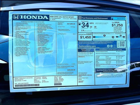 New 2026 Honda Civic Sport image 18