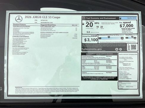 New 2026 Mercedes-Benz GLE 53 AMG 4MATIC Coupe image 13