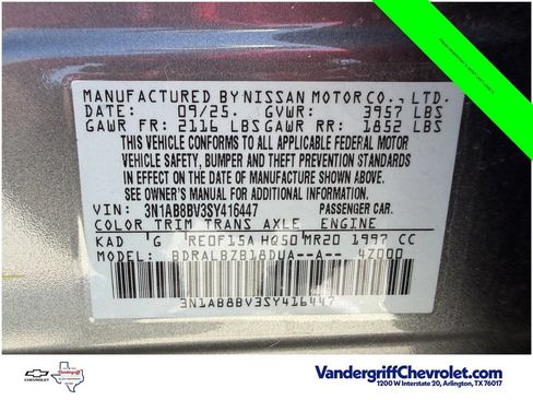 Used 2025 Nissan Sentra S FWD image 30
