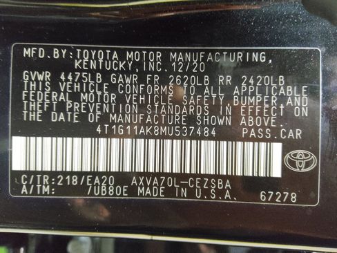 Used 2021 Toyota Camry SE FWD image 33