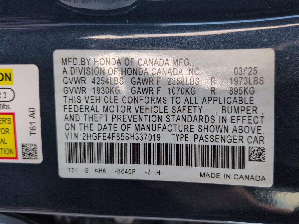 Used 2025 Honda Civic Sport Touring image 32
