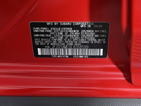 Used 2020 Subaru Crosstrek 2.0i Limited w/ Moonroof Package image 35