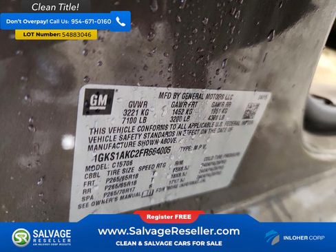 Used 2015 GMC Yukon SLE w/ Convenience Package RWD image 17