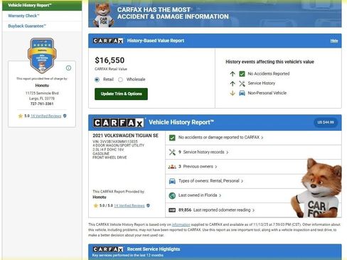 Used 2021 Volkswagen Tiguan SE image 2