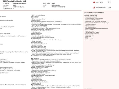 Used 2021 Toyota Highlander XLE image 4