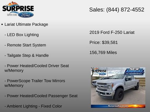 Used 2019 Ford F250 Lariat w/ Lariat Ultimate Package AWD/4WD image 12