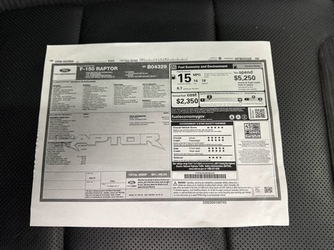 Used 2022 Ford F150 Raptor w/ Equipment Group 801A High AWD/4WD image 45