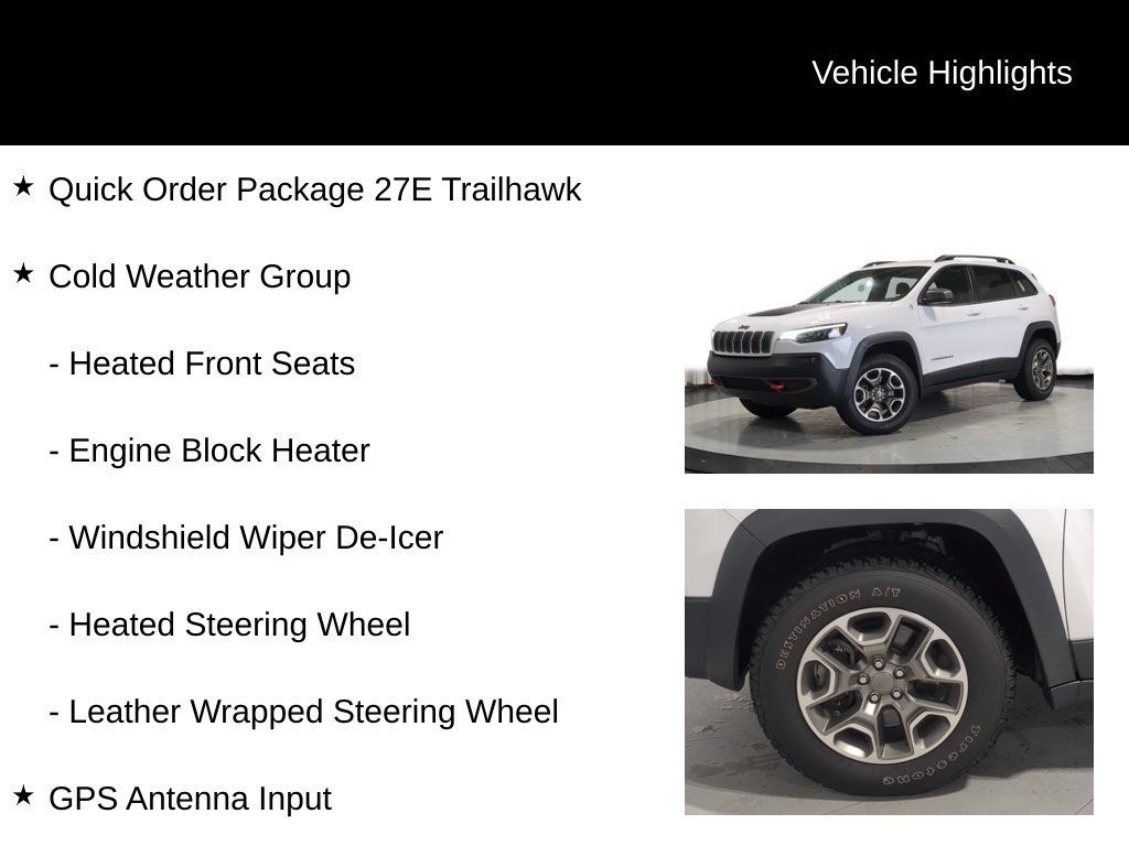 Used 2020 Jeep Cherokee Trailhawk w/ Cold Weather Group AWD/4WD image 7