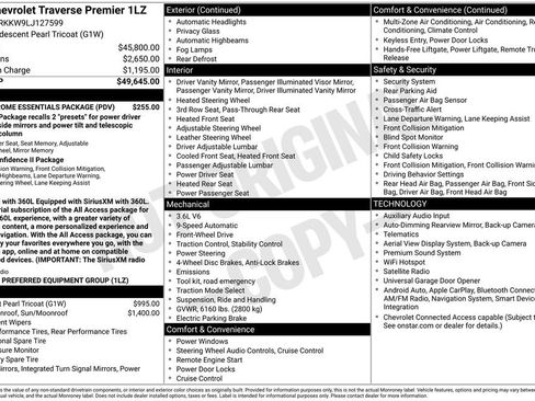 Used 2020 Chevrolet Traverse Premier FWD image 29
