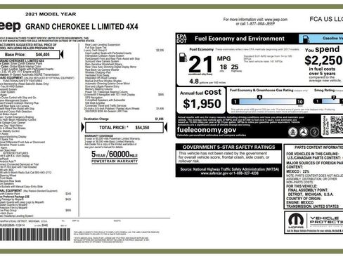 Used 2021 Jeep Grand Cherokee L Limited w/ Luxury Tech Group II AWD/4WD image 3