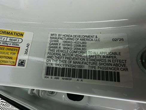 Used 2025 Honda Accord SE image 12