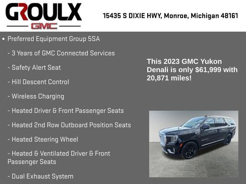 Used 2023 GMC Yukon Denali w/ Advanced Technology Package image 15