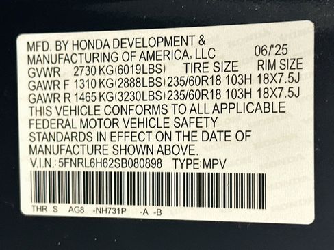 Used 2025 Honda Odyssey EX-L image 12