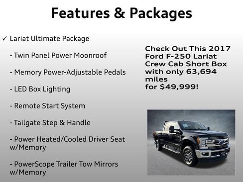 Used 2017 Ford F250 Lariat w/ Lariat Ultimate Package image 16