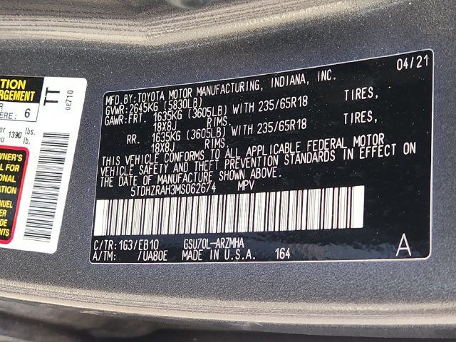 Used 2021 Toyota Highlander XLE FWD image 34