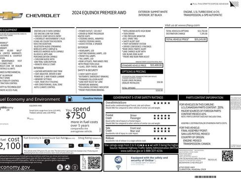 Used 2024 Chevrolet Equinox Premier w/ LPO, Floor Liner Package AWD/4WD image 10